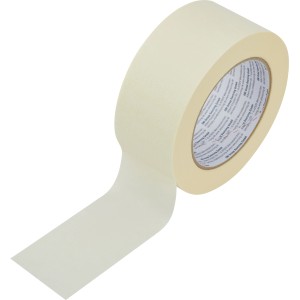 Beiges Flachkrepp Klebeband, 50m, für saubere Farbkanten beim Malen & Tapezieren.
