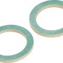 Zwei HD-Ring Fiberdichtungen, Ø 17/24 mm, 2 mm stark, für Rohrleitungen.