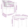 vidaXL Garten-Essgruppe, 5-teilig, braun, Poly Rattan, Glas, mit Maßangaben