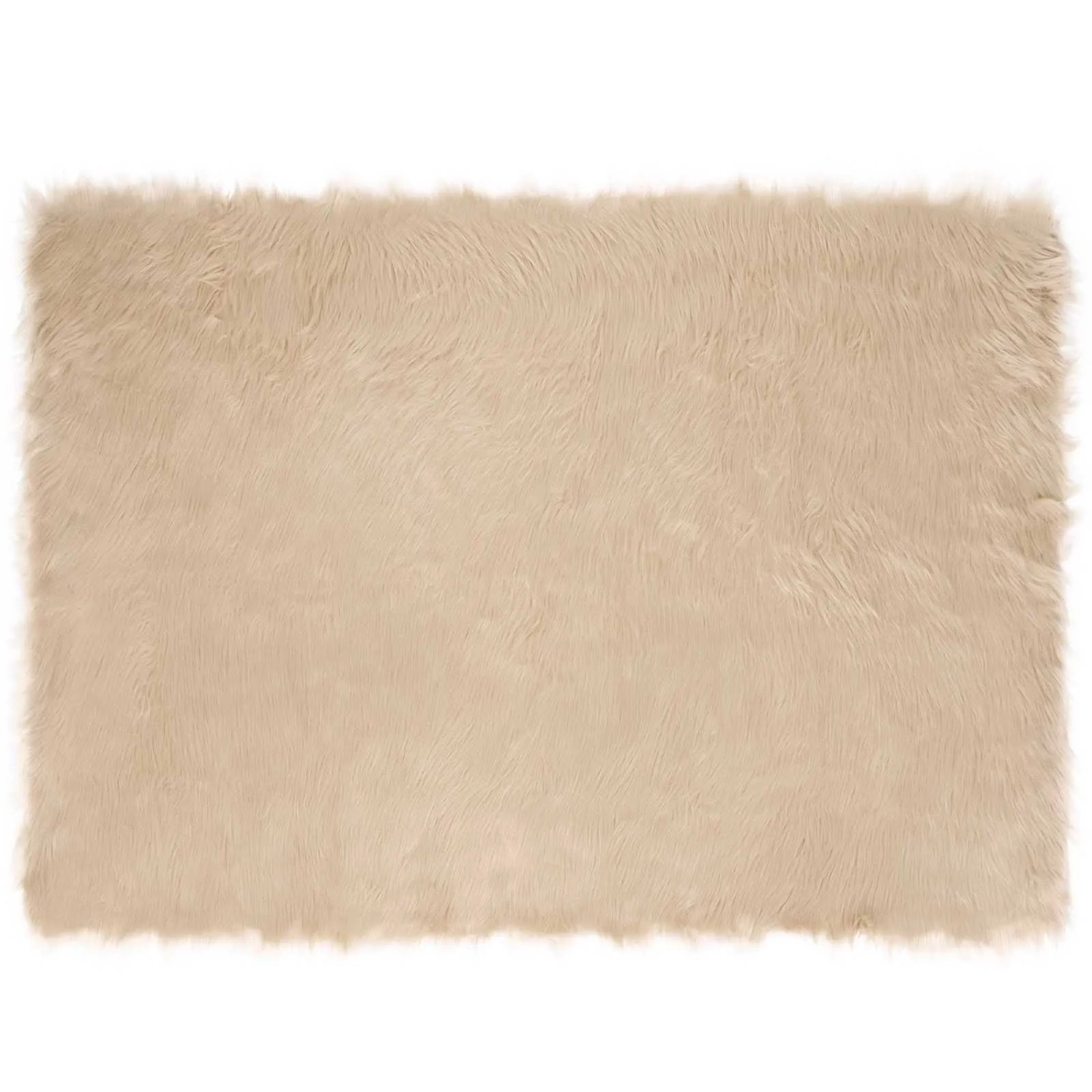 vidaXL Kunstschaffell Teppich Tafalla Beige 120 x 170 cm Polyester 42021482 günstig online kaufen