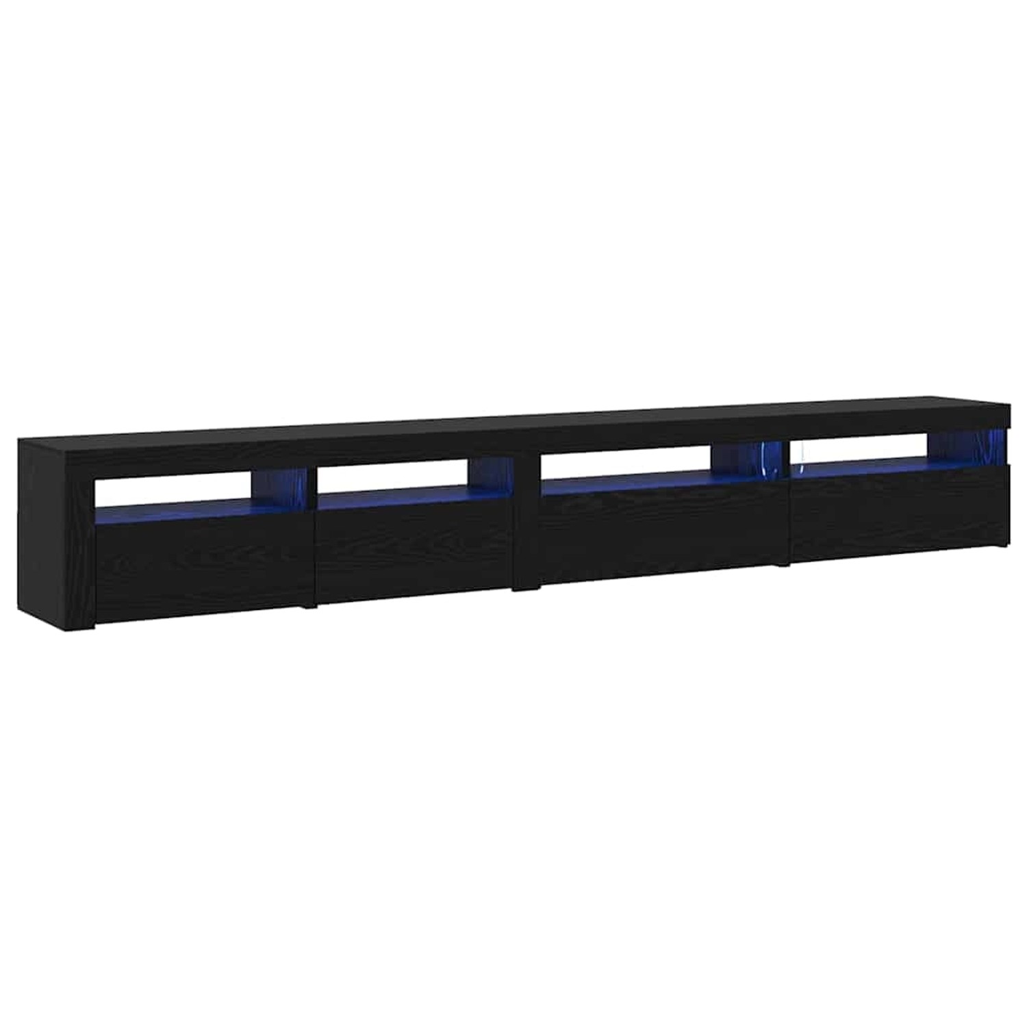 vidaXL TV-Schrank-Set 3-Tlg Schwarz Eichen-Optik 270 x 35 x 40 cm 3332509 günstig online kaufen