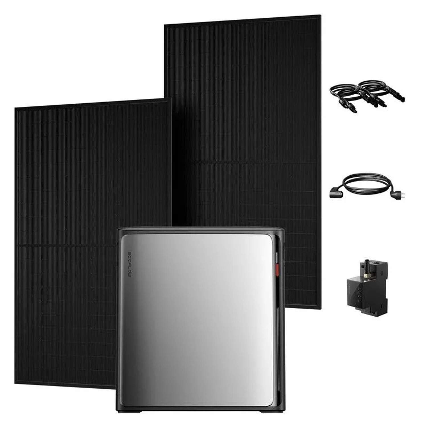 EcoFlow STREAM Ultra X 3,84 kWh mit Smart Meter und 2× JA Solar 450 W Glas-Glas Balkonkraftwerk