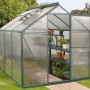 Vitavia Gewächshaus Triton 3800 Smaragd mit Fundament, 3,8 m² Grundfläche. Begehbares Garten Gewächshaus.