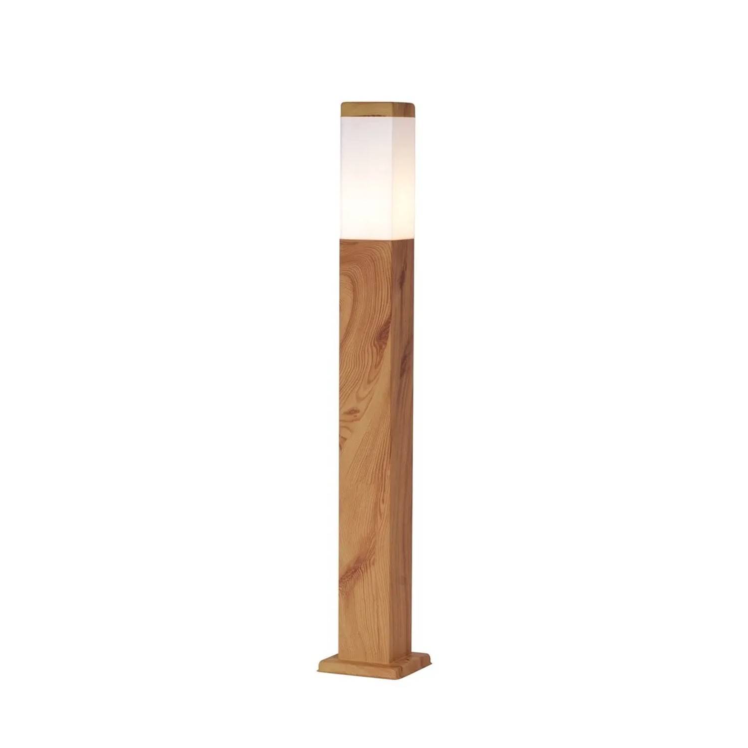 QAZQA Moderne Außenstehleuchte Stahl mit Holzprint 80cm IP44 Malois