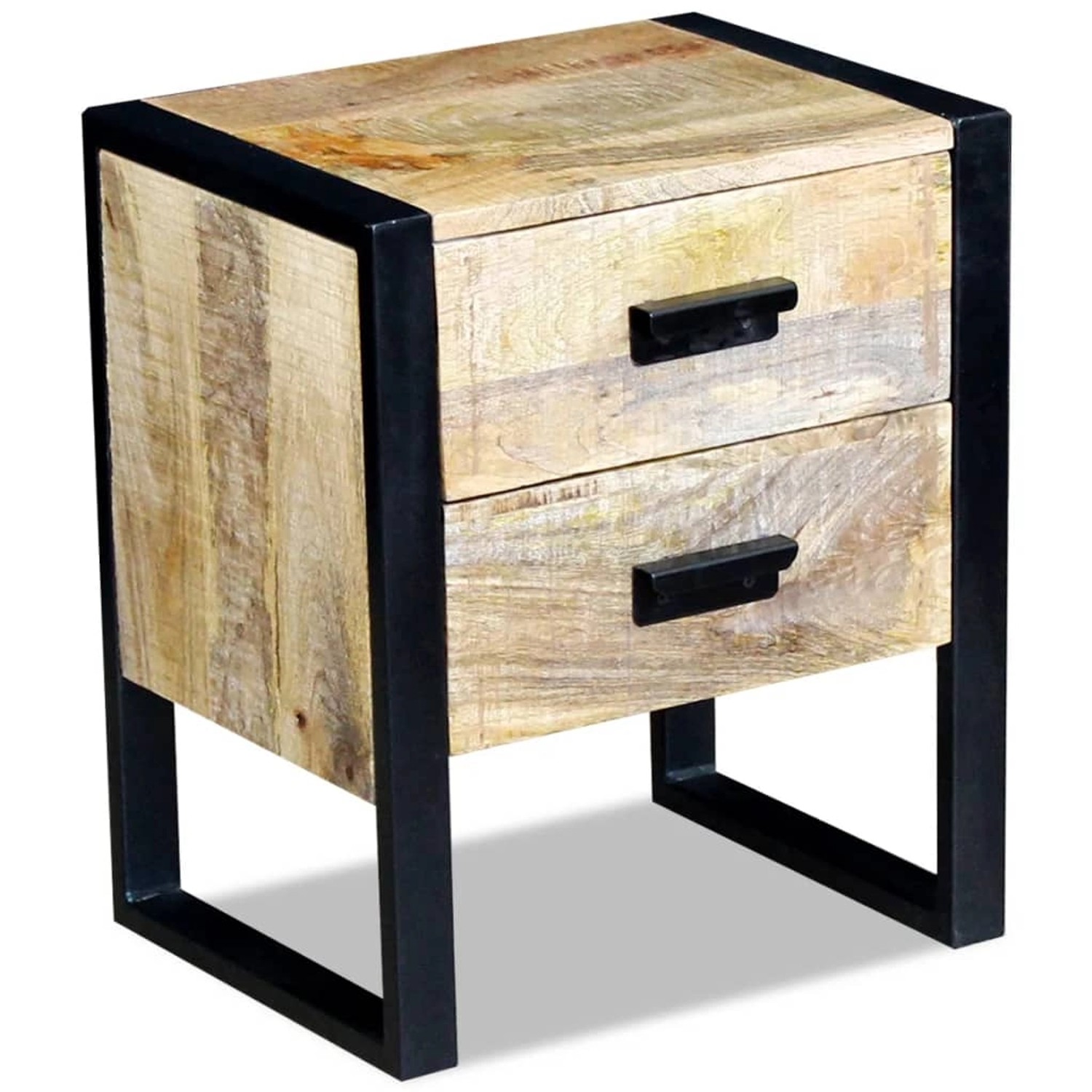 vidaXL Beistelltisch mit 2 Schubladen Mango Holz 43x33x51 cm günstig online kaufen