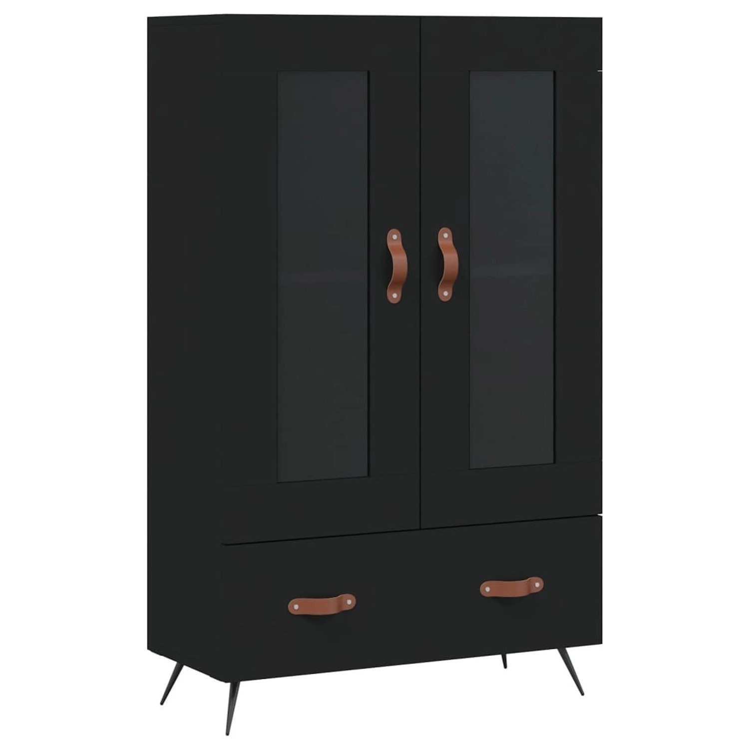 vidaXL Highboard Schwarz 69,5x31x115 cm Holzwerkstoff 828269 günstig online kaufen