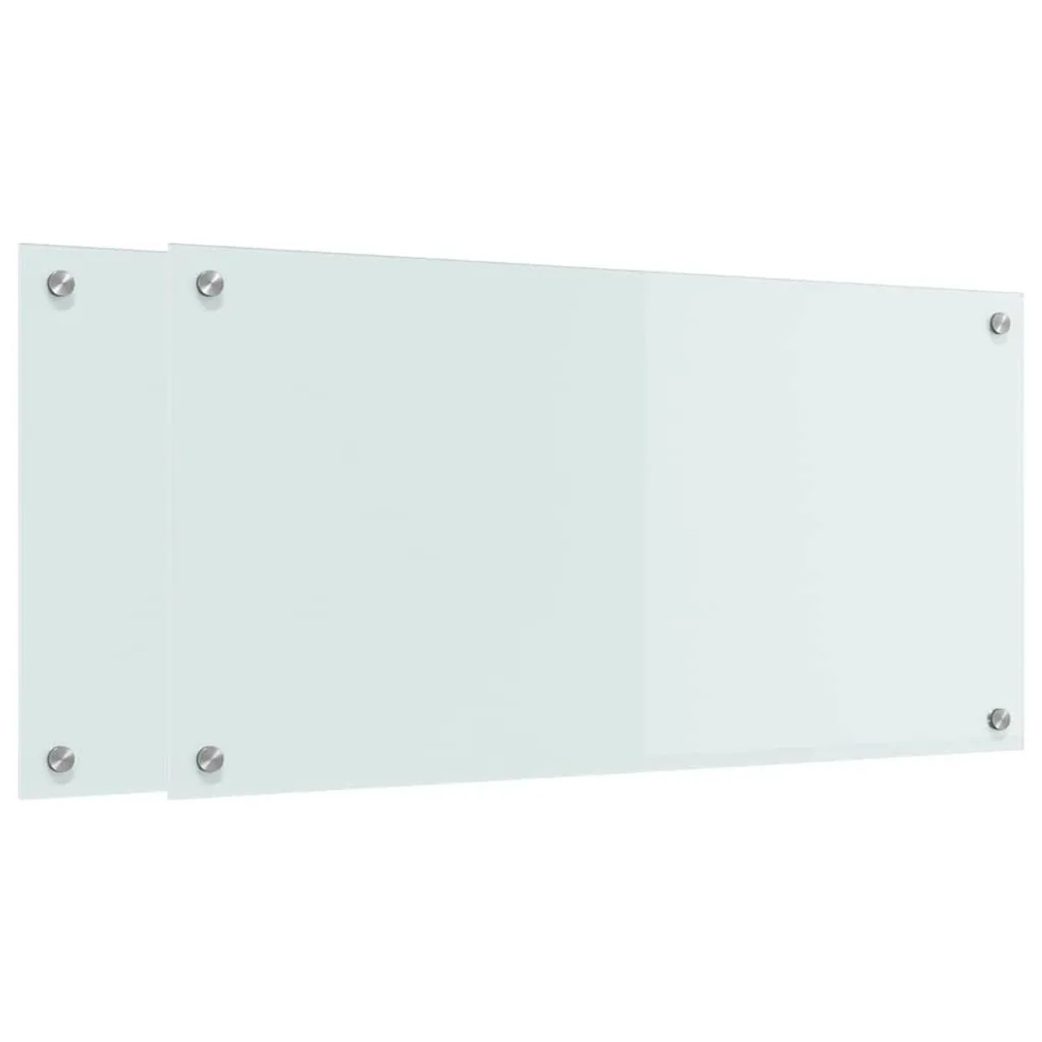 vidaXL Küchenrückwand 2 pcs Weiß 80 x 40 cm Gehärtetes Glas 3415521