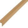 Gleichschenkliges Winkelprofil aus Kunststoff, 20x20x1000 mm, in Eichenoptik.