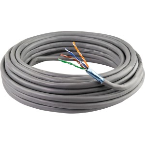 Graues Schwaiger Netzwerkkabel CAT 5e FTP, 25 m, unkonfektioniert für Computer & Multimedia.