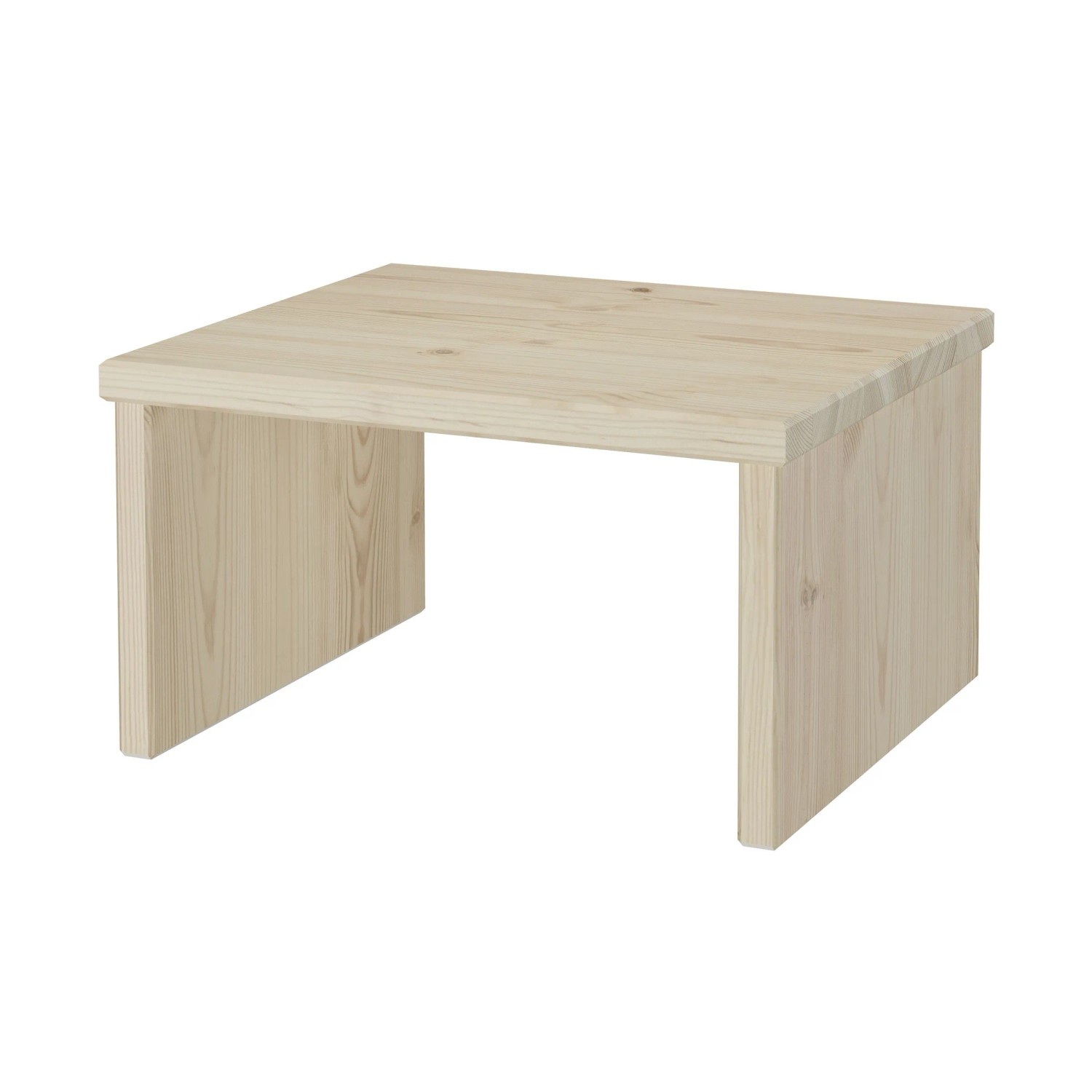 Erst-Holz Metallfreier Nachttisch Niedrig aus Fichte Massiv