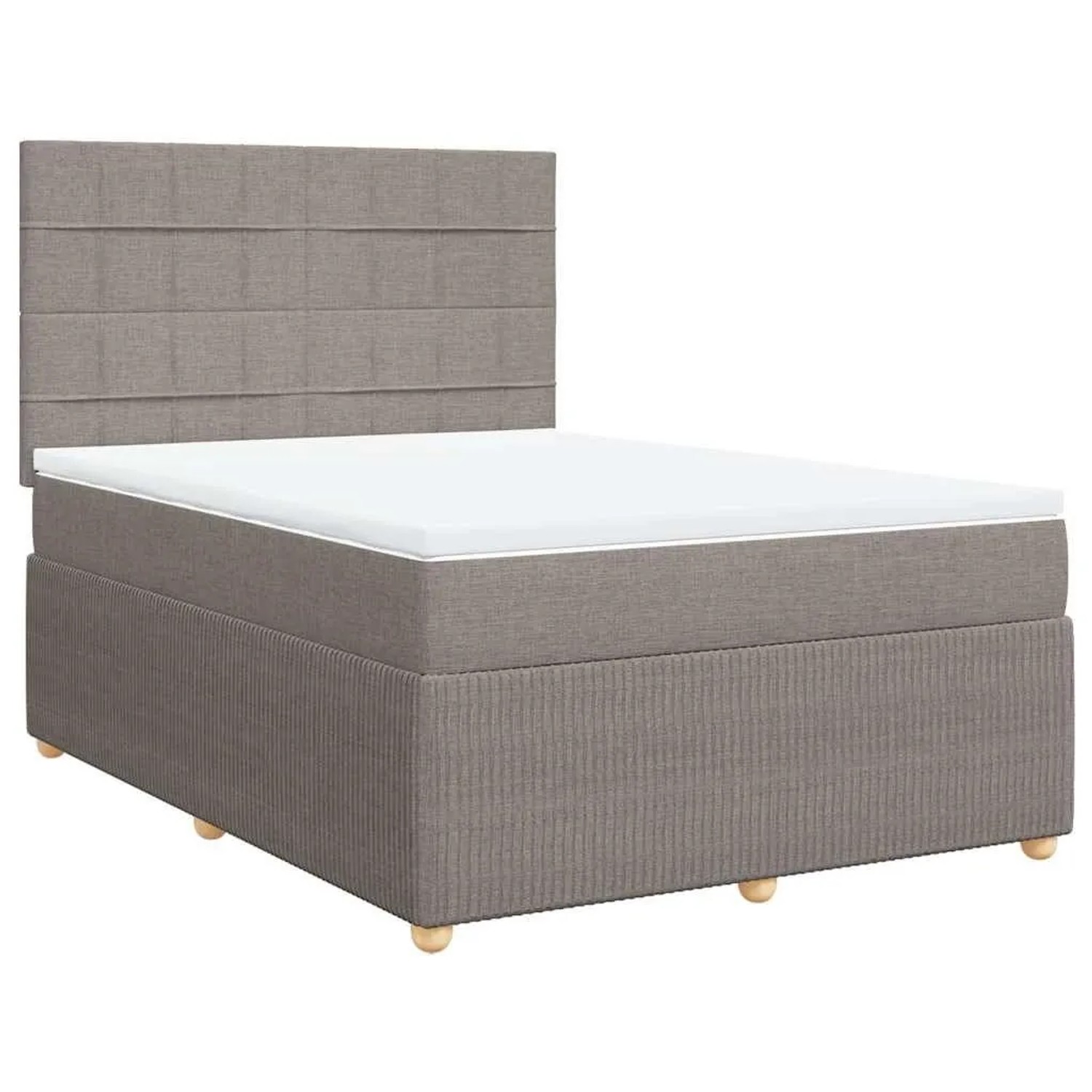 vidaXL Boxspringbett mit Matratze Taupe 140x190 cm Stoff 3294355 günstig online kaufen