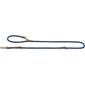 Verstellbare, blaue Hunter Führleine Malia aus robustem Material, 2 m lang.