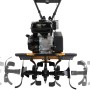Texas TX611TG Benzin-Motorhacke mit Hackmessern und schwarzem Motor.