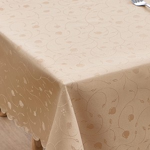 PXloue Tischdecke Rechteckig 130 x 200 cm Beige Pflegeleicht für Esstisch Küche Wohnzimmer