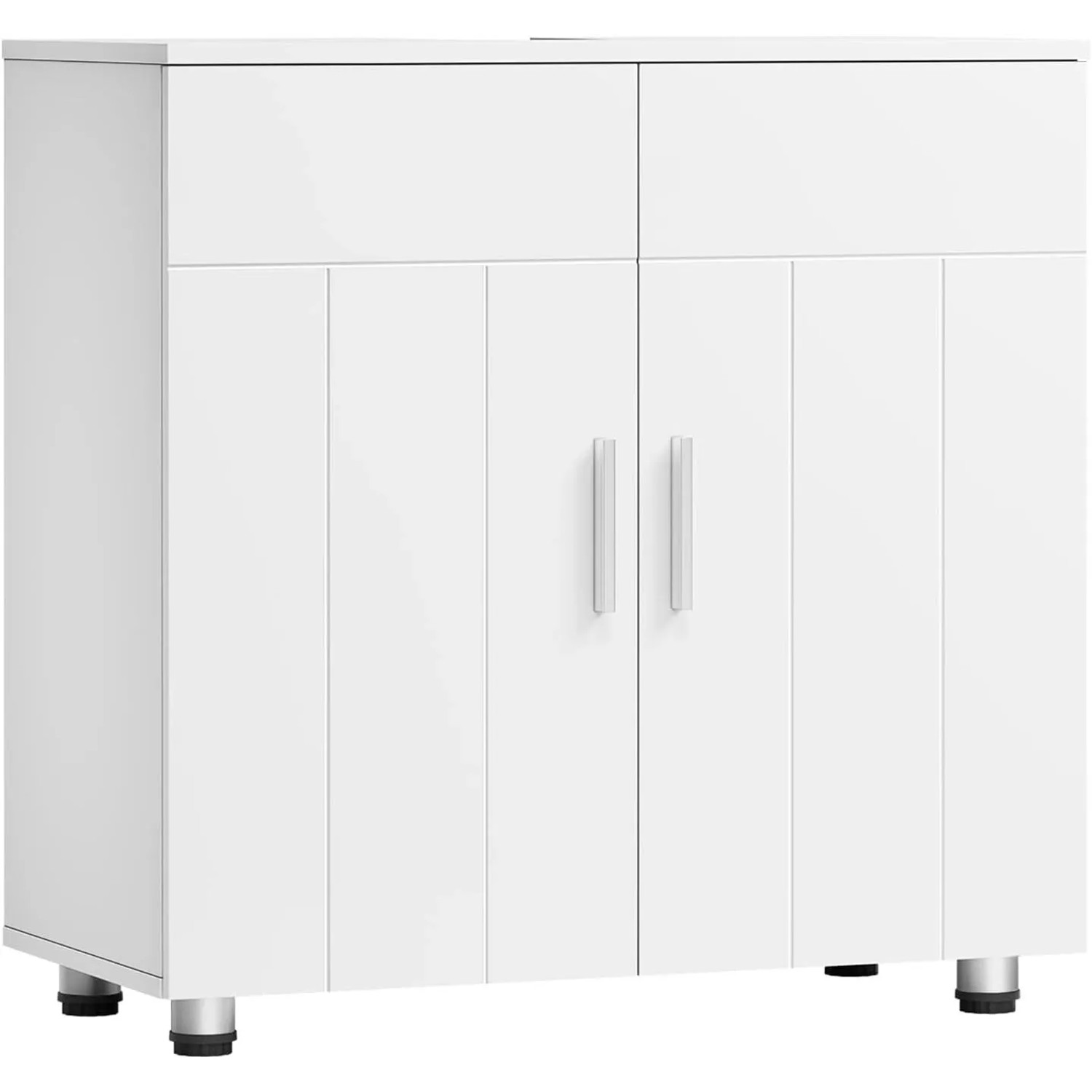EUGAD Waschbeckenunterschrank Landhausstil MDF Metallscharnieren