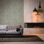 PROFHOME Vliestapete in Grün/Blau/Gold mit Struktur, passend zu modernem Wohnambiente.