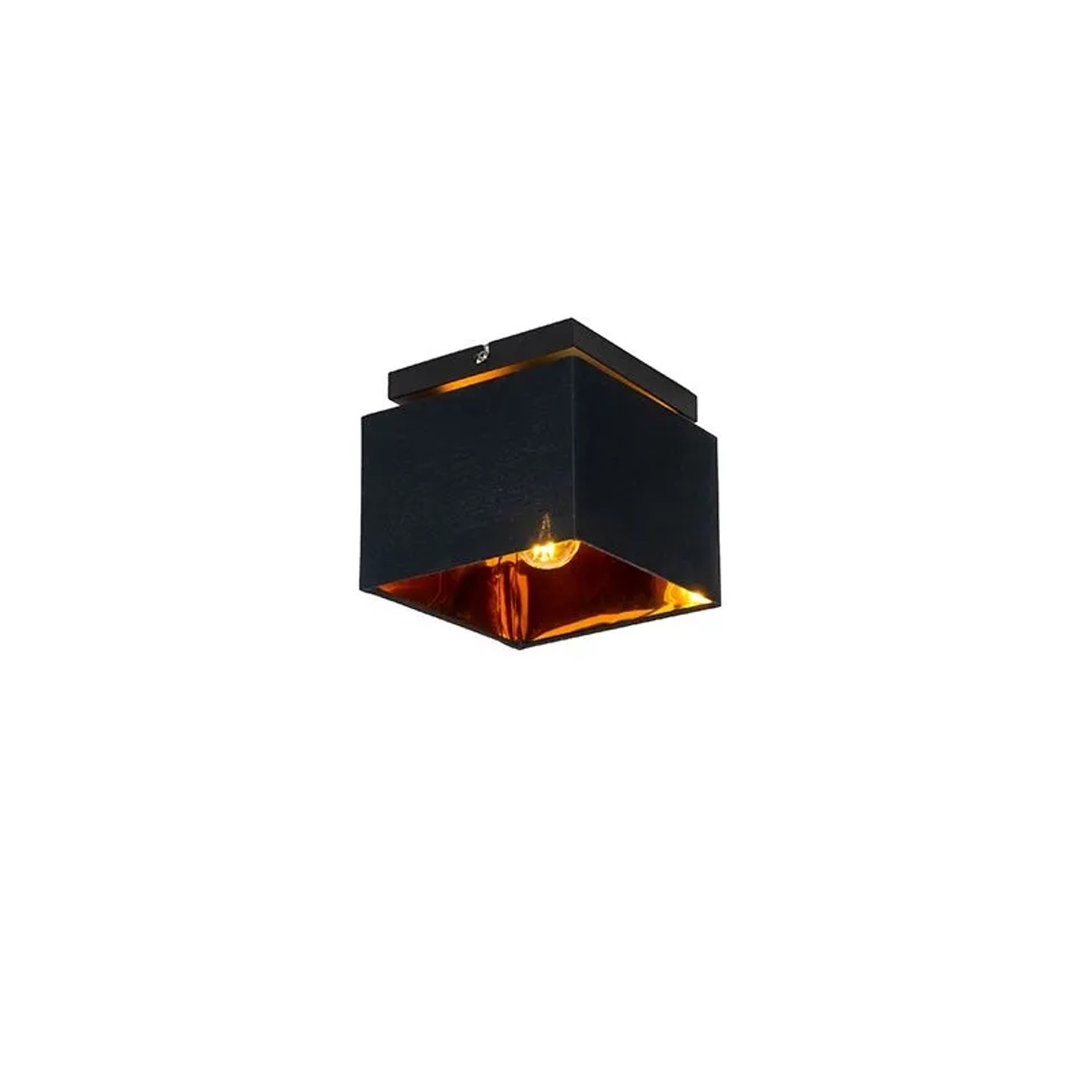 QAZQA Moderne Deckenleuchte Schwarz mit Gold VT 1