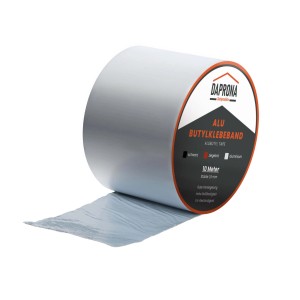 Daprona Butylband, 10m x 100mm, Alu Silber, Dichtband für Reparaturen.