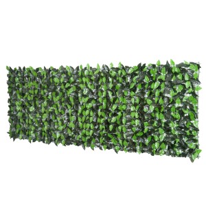 Outsunny künstliche Hecke, 3x1 m, mit UV-Schutz. Dekorative Heckenpflanze für Garten und Balkon.