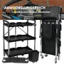 TRUTZHOLM Montagewagen, klappbar, mit Seitentasche, offen und zusammengeklappt.