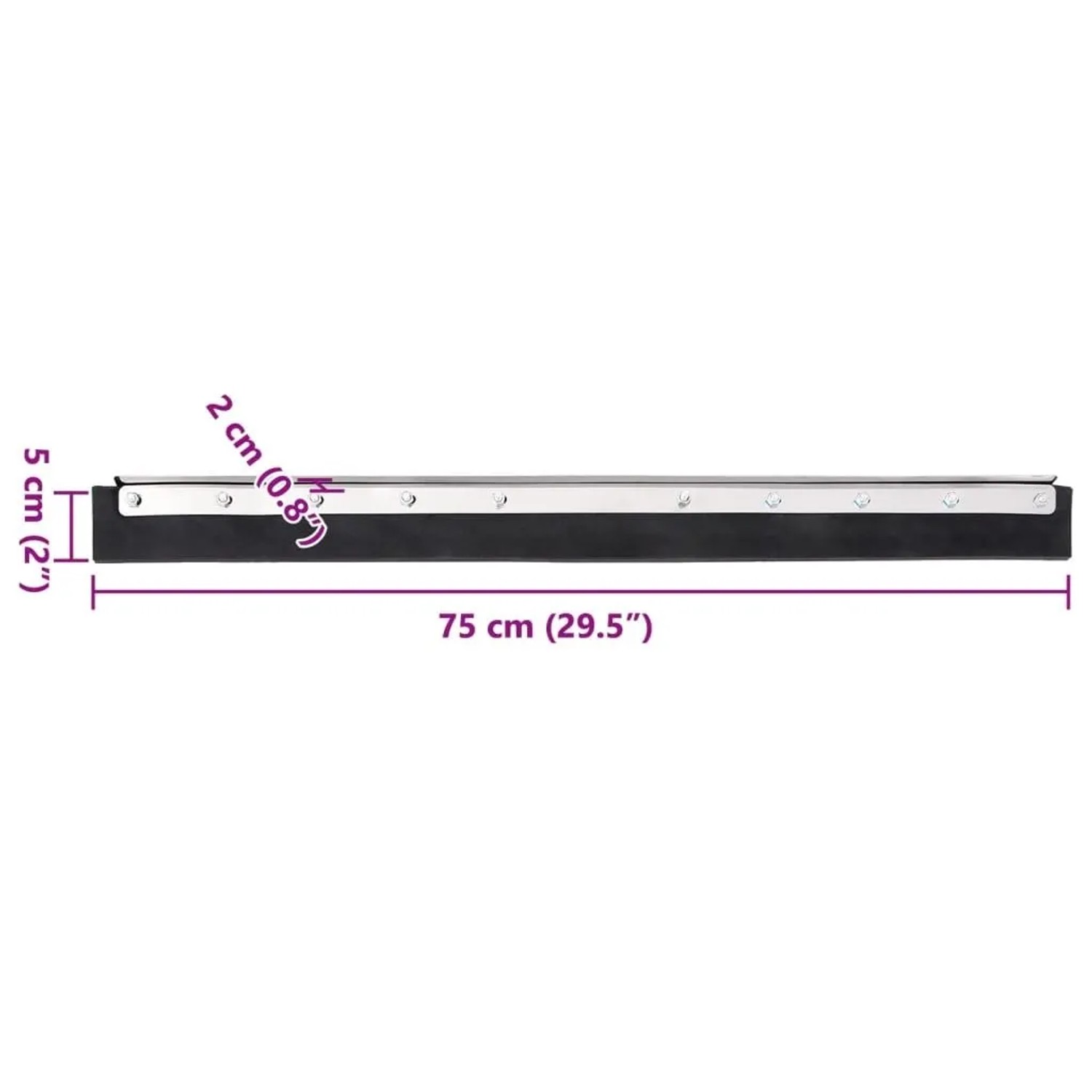 vidaXL Bodenabzieher 75x2x5 cm Stahl und Gummi 4008382_5