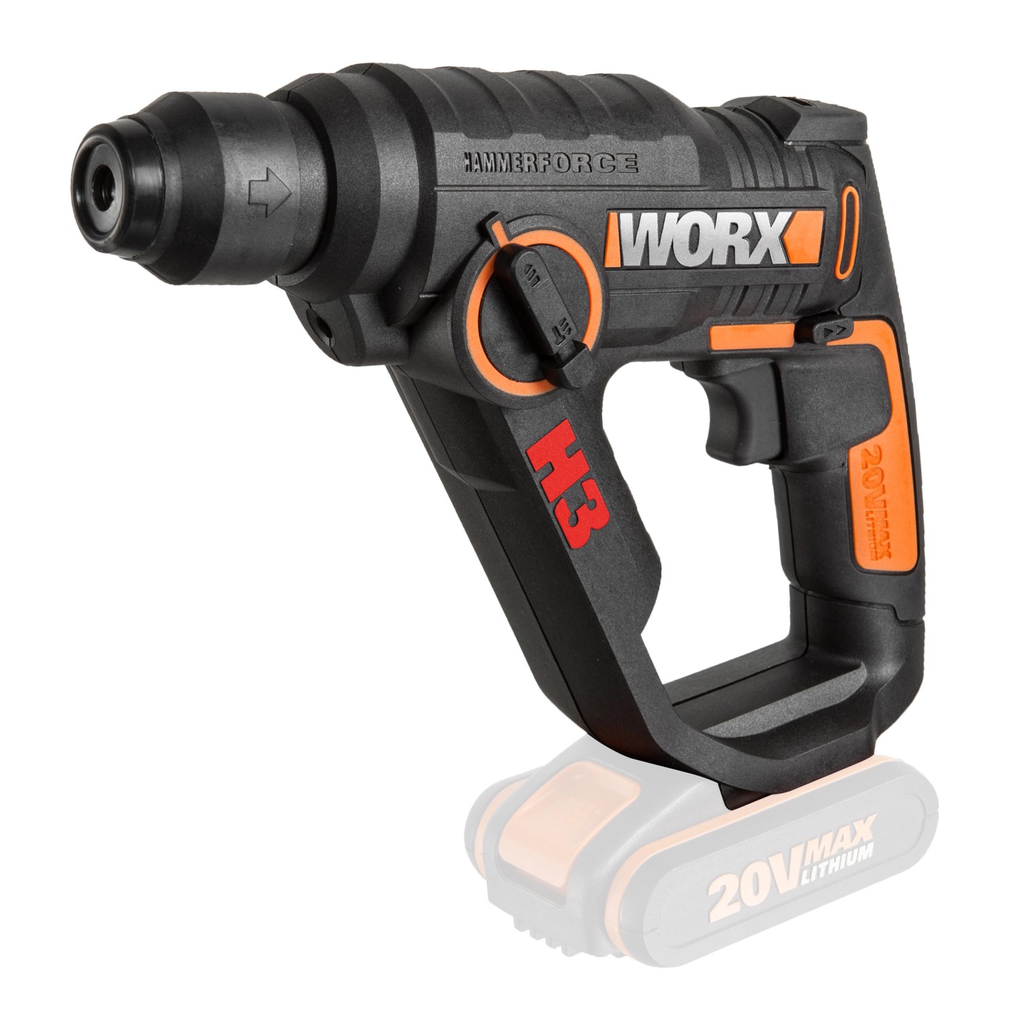 Worx Akku-Bohrhammer WX390.9 Solo