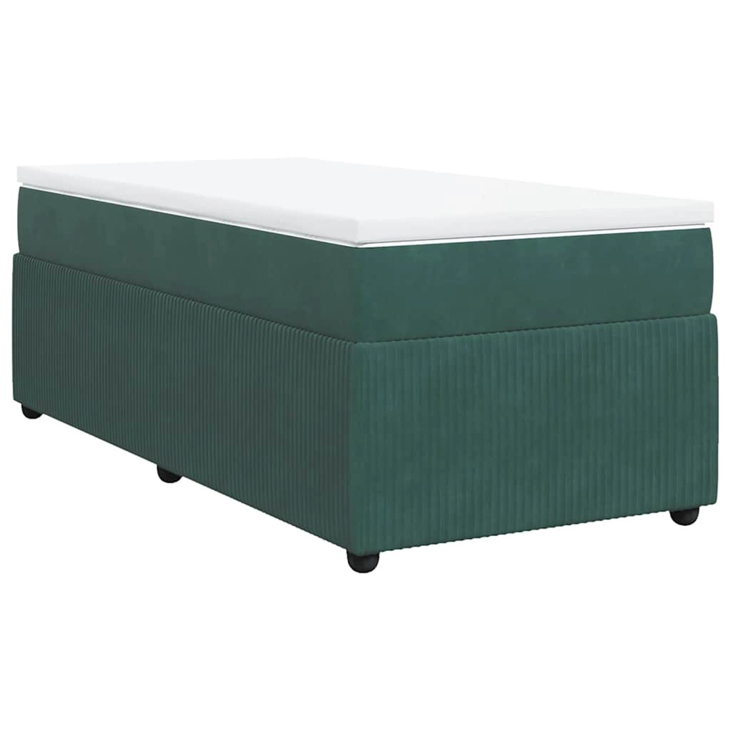 vidaXL Boxspringbett mit Matratze Dunkelgrün 80x200 cm Samt 3285605 günstig online kaufen