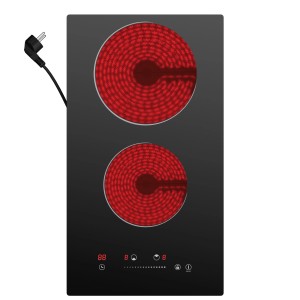 CDV Glaskeramik-Kochfeld 30 cm 2 Zonen 9 Stufen 3000 W CDVER302