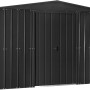Metall-Gerätehaus in Anthrazit, 295x237 cm, mit Doppeltür. Ideal zur Aufbewahrung im Garten.