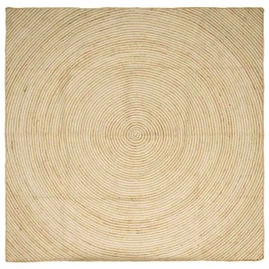 vidaXL Teppich Natur und Weiß 240 x 240 cm Jute 42010727