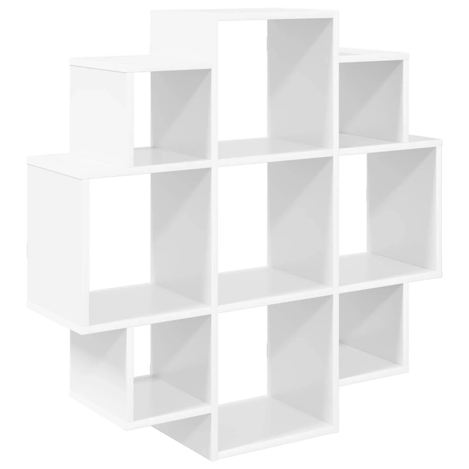 vidaXL Wandregal Weiß 90 x 25 x 90 cm Holzwerkstoff 8012172