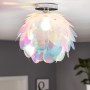 Irisierende Näve Deckenleuchte Fora, 40 cm, in Blütenform. Moderne Lampe für Wohnraum und Flur.