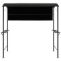 Anthrazitfarbener vidaXL Pavillon 220x110x200 cm mit Dach und Ablageflächen.