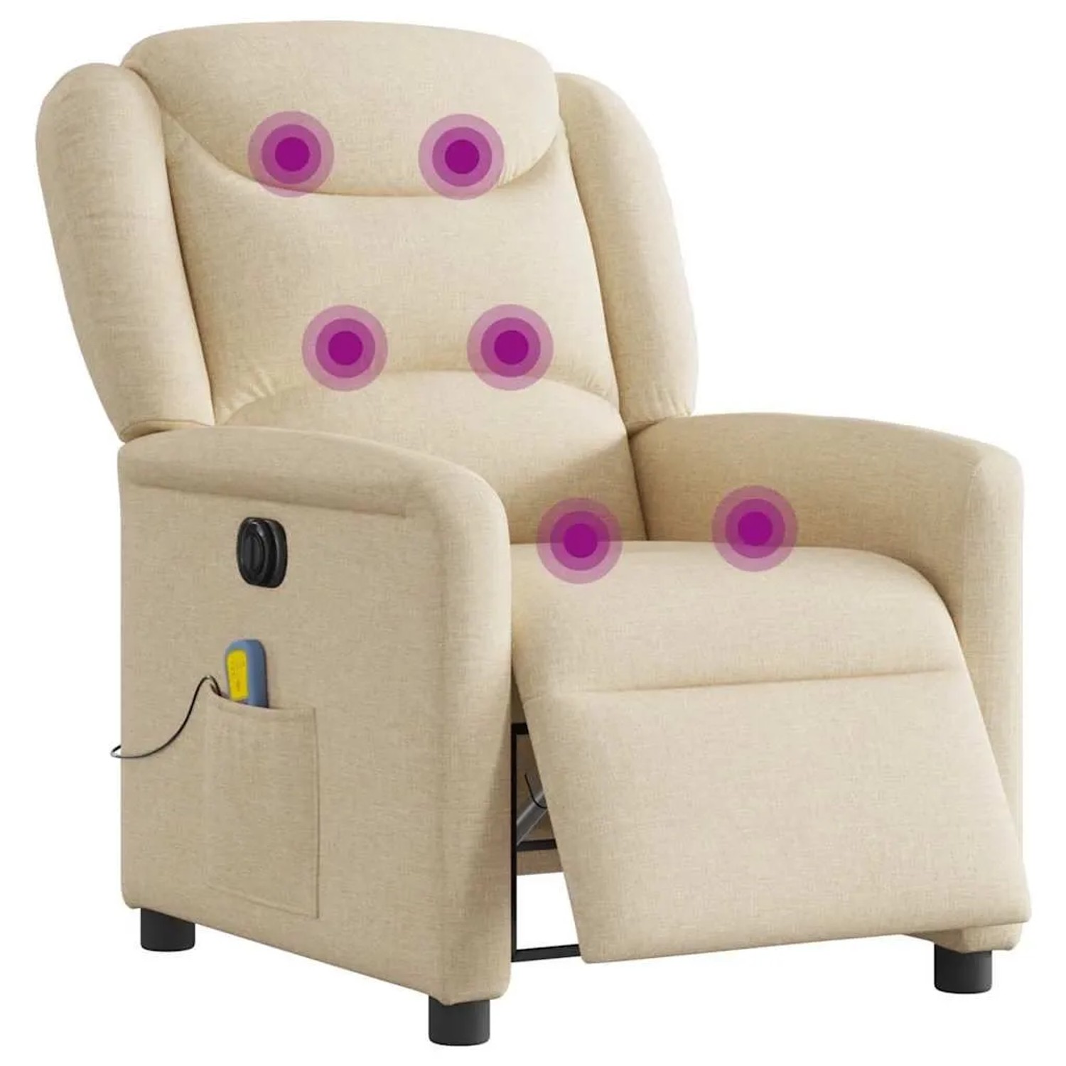 vidaXL Massagesessel Elektrisch Creme Stoff 3303192 günstig online kaufen