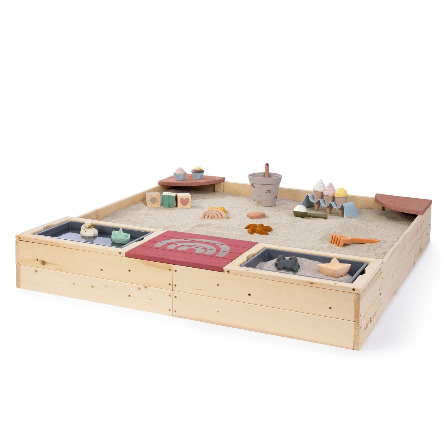 MUDDY BUDDY Sandkasten Beach Rebel Natur Puderrosa