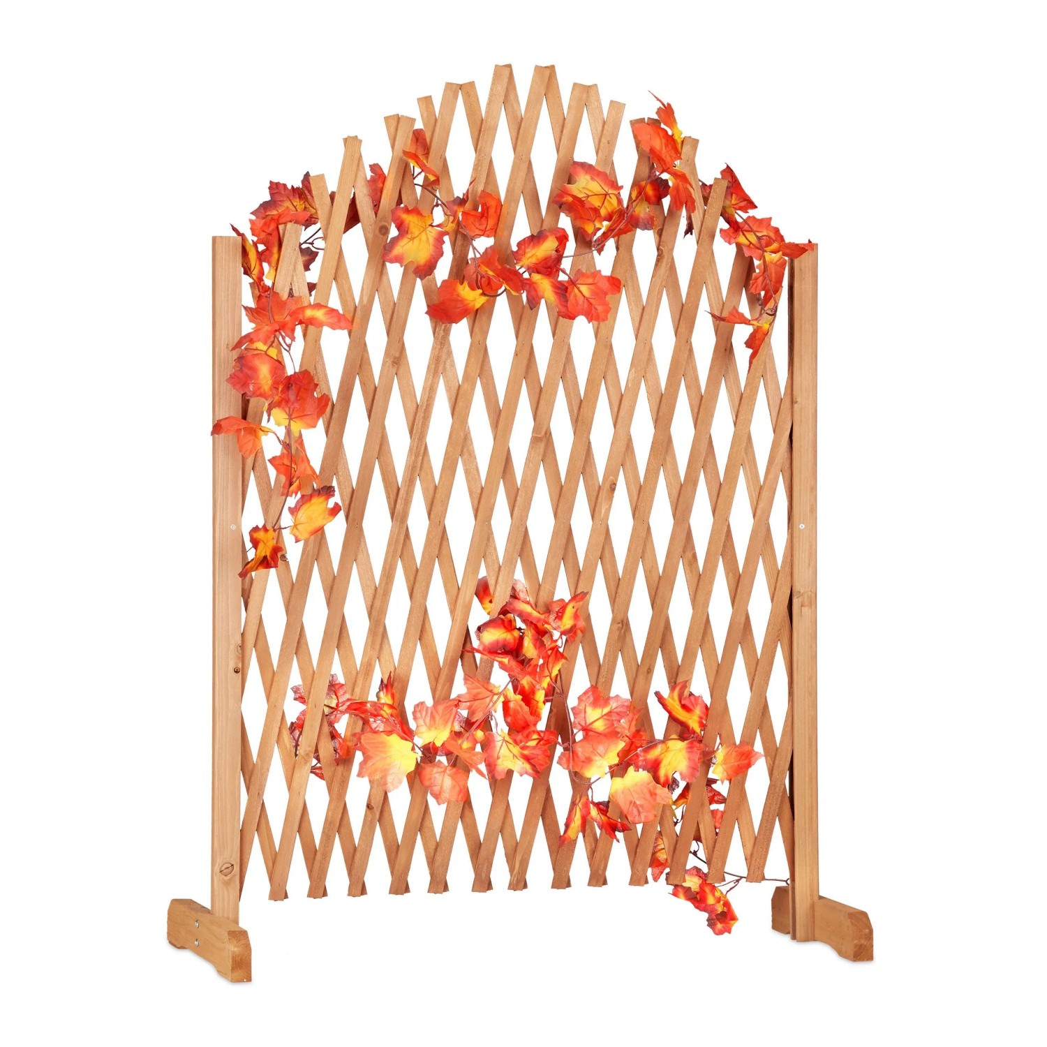 Relaxdays Rankgitter Holz Braun Ausziehbar Freistehend 101,5 cm x 30 cm