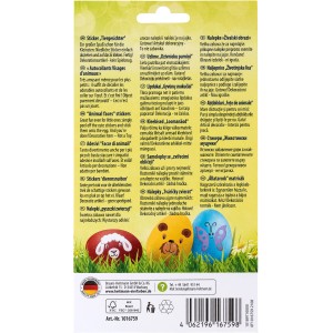 Brauns-Heitmann Eierfarben Sticker Tiergesichter für bunte Osterdeko, 2 Blatt.