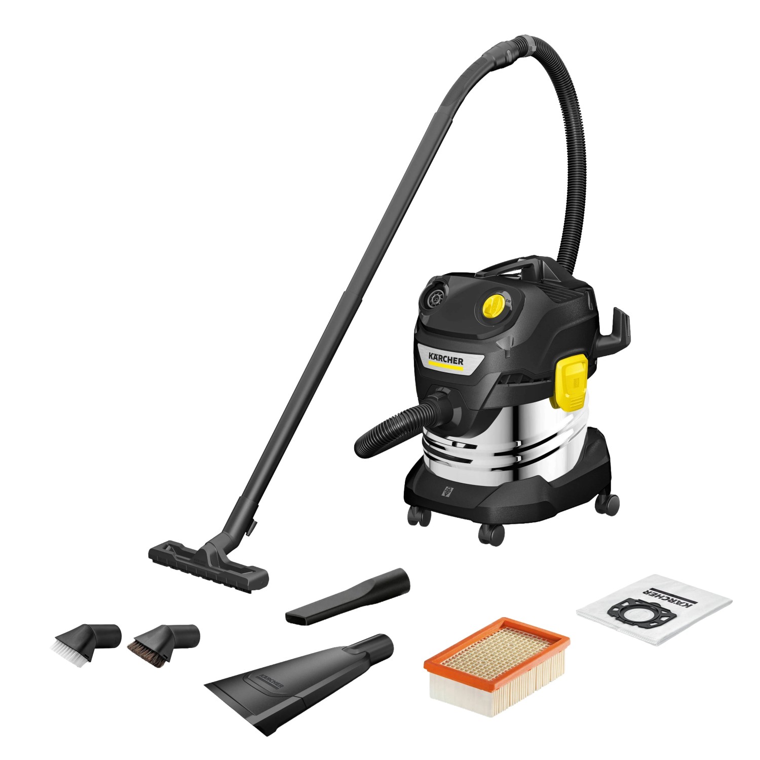 Kärcher Nass-/Trockensauger WD 4 S Go!Further 20, Schwarz 1.100 W