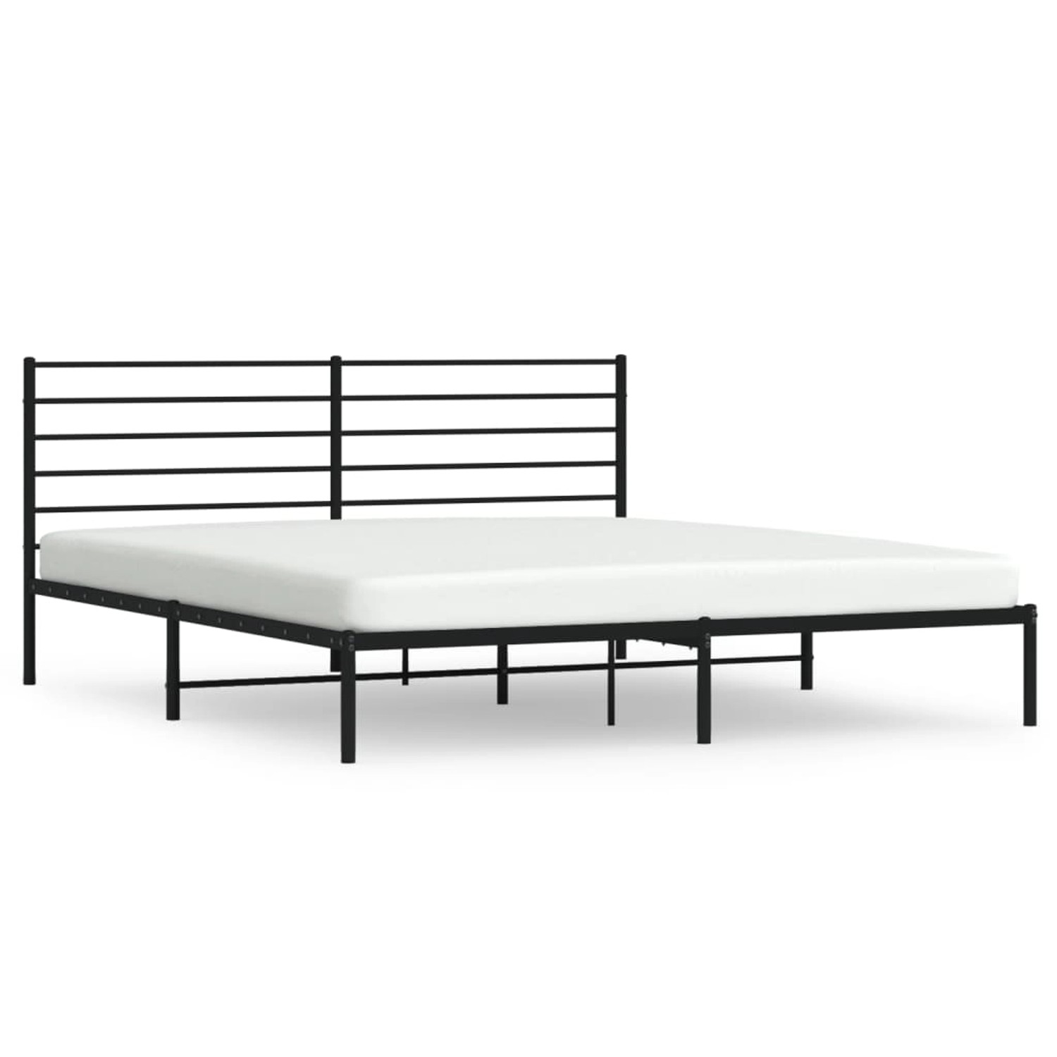 vidaXL Bettgestell mit Kopfteil Metall Schwarz 200x200 cm Modell 11740746 günstig online kaufen