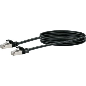 Schwarzes Schwaiger CAT 6 Netzwerkkabel, 50 cm, mit RJ45 Stecker für Netzwerkverbindungen.
