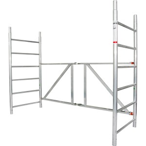 Krause Falteinheit ProTec XS, klappbares Gerüstteil für platzsparende Lagerung und Transport.