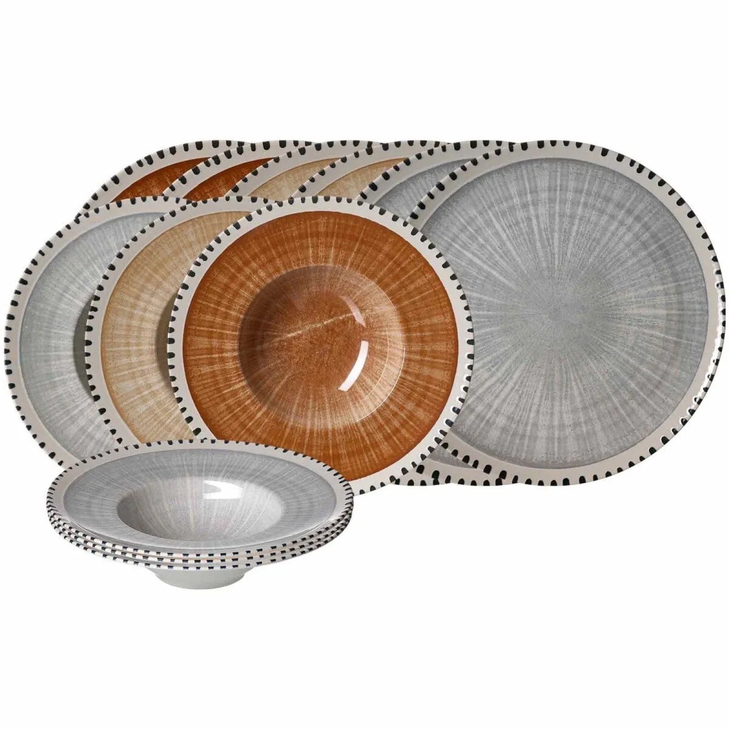 Ritzenhoff & Breker Natura Pizza- und Pasta-Set 12-teilig Mix