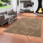 Pergamon Hochflor Teppich Silky Taupe, 120x170cm. Weicher Langflor Teppich im Wohnzimmer.