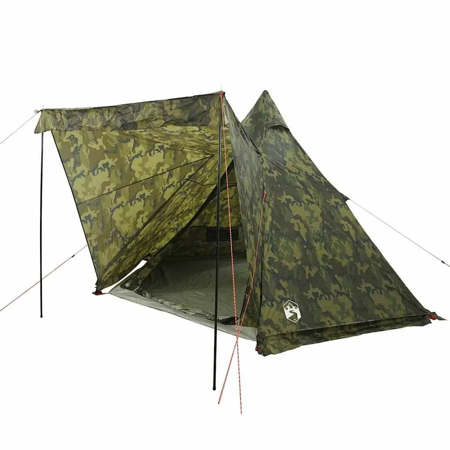 vidaXL Tipi-Familienzelt 6 Personen Tarnmuster Wasserdicht 4009444