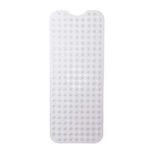 Relaxdays Badewannenmatte XXL PVC Transparent Rutschfest 97 cm x 39 cm x 0,7 cm 0,8 kg