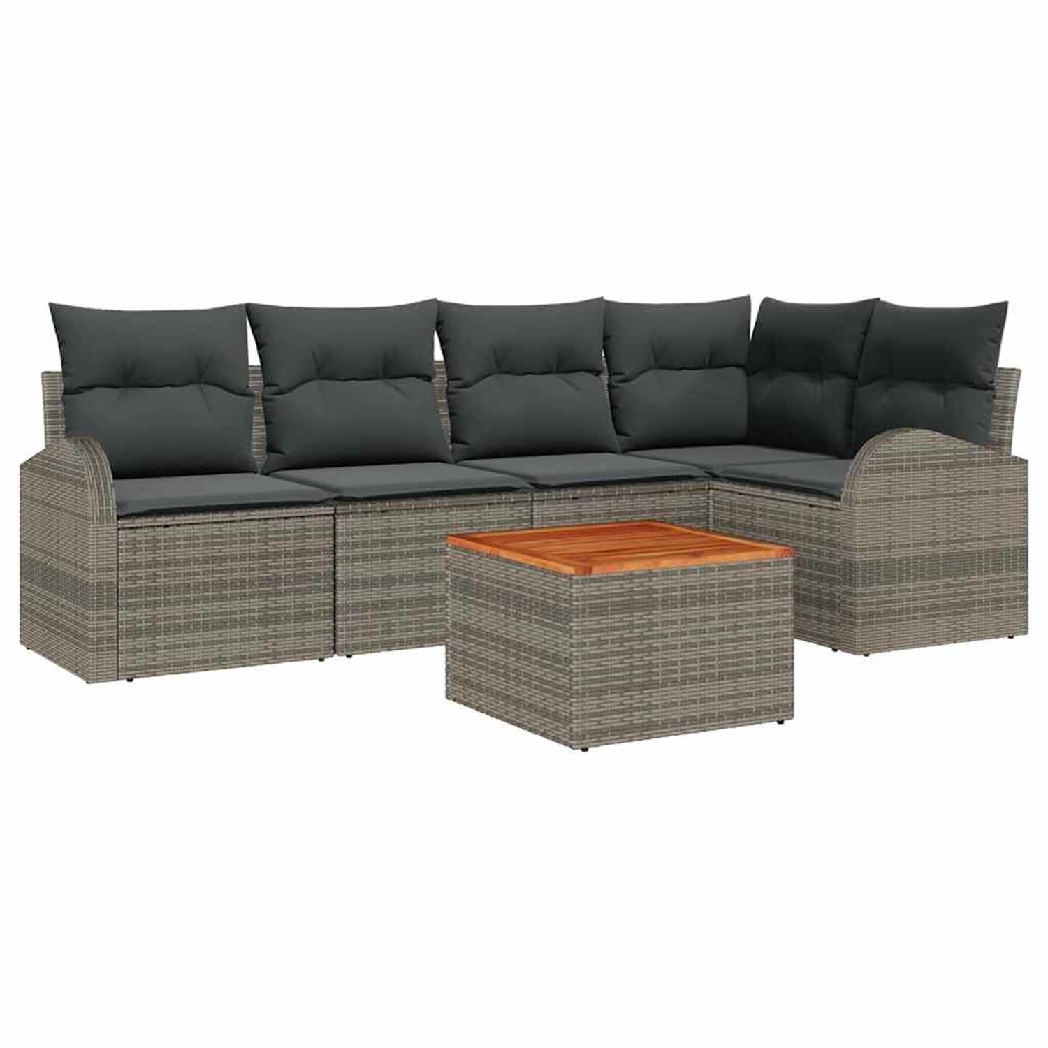 vidaXL Garten-Sofa-Set 6-Tlg Grau 3356249 günstig online kaufen