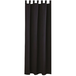 Schwarzer Dekoschal Ellen mit Schlaufen, 140x145 cm, für Fensterdekoration.