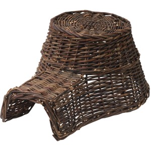 Brauner Igelkorb von Esschert Design, 25x53cm, aus Naturmaterialien für den Garten.