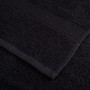 Schwarzes Premium Handtuch-Set (6-teilig) aus 100% Baumwolle, 600 g/m².