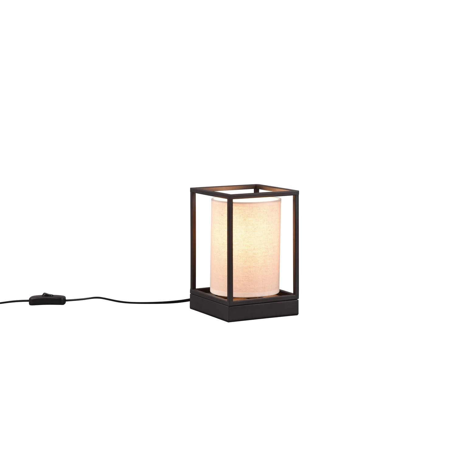Trio Design-Tischleuchte Ross 1-flammig Schwarz Matt 14 cm x 14 cm